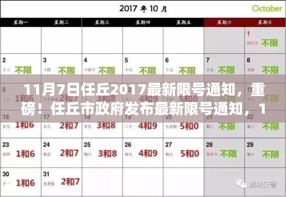 任丘市政府最新限号通知，11月7日起全民关注，限号措施实行！