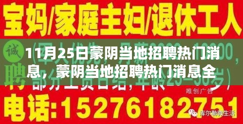 蒙阴当地招聘热门消息全解析，求职者的必备指南（涵盖初学者与进阶用户）