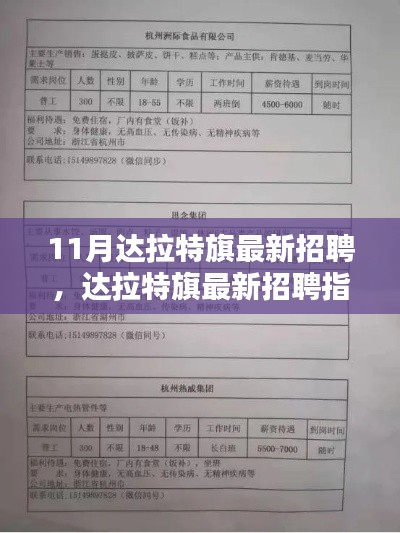 达拉特旗最新招聘指南，全方位步骤详解助力求职者找工作