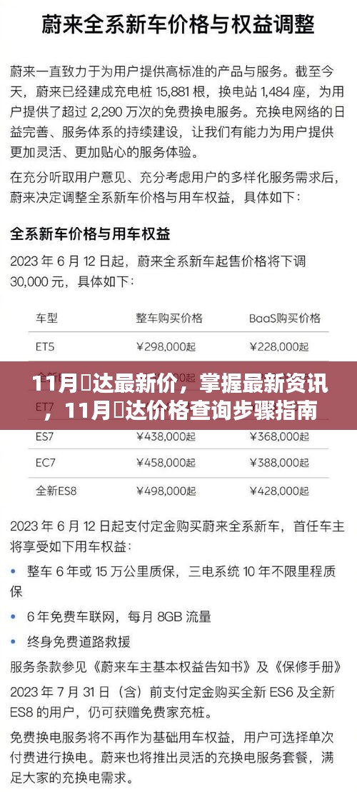 11月捿达最新价格资讯与查询步骤指南