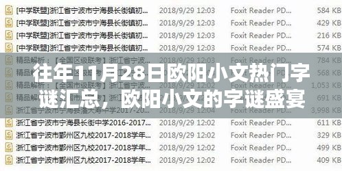 欧阳小文字谜盛宴，历年11月28日热门字谜回顾与温馨记忆分享