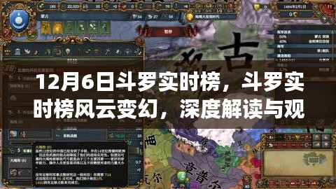 深度解读，斗罗实时榜风云变幻，12月6日榜单揭晓