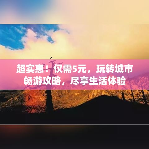 超实惠！仅需5元，玩转城市畅游攻略，尽享生活体验