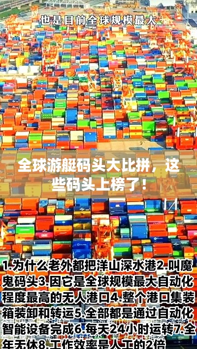 全球游艇码头大比拼，这些码头上榜了！